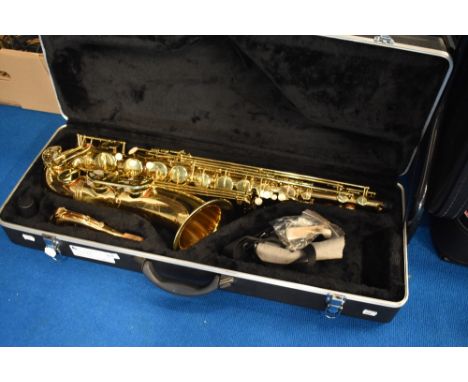 A Gear 4 Music Saxophone , with fitted hard case and unbranded mouthpiece
