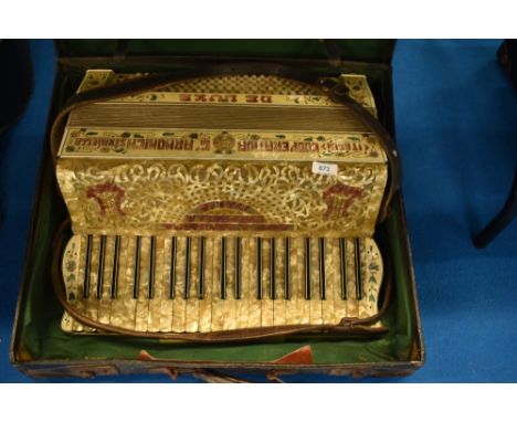 A vintage Italian Piano accordion, with case