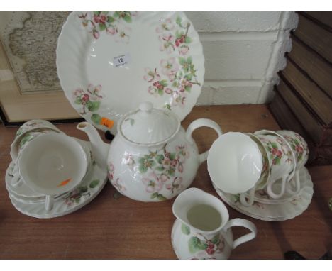 A part tea service by Wedgwood in the Apple Blossom design 32 pieces approx