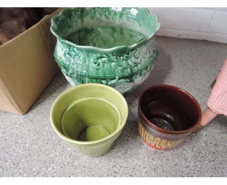 A selection of vintage planters and plant pots 