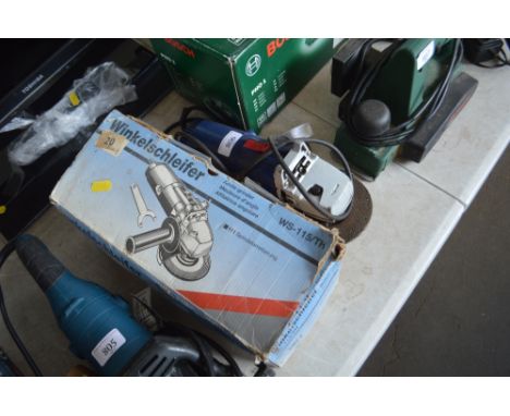 An angle grinder