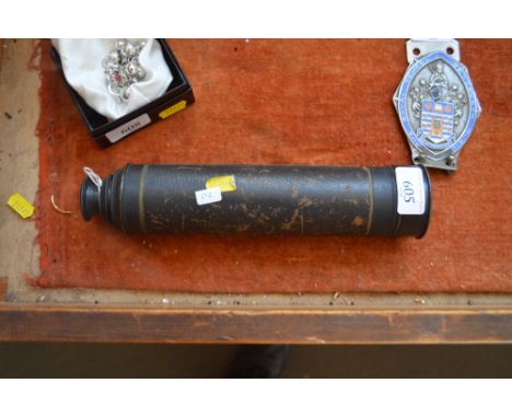 A 19th Century brass four draw telescope 