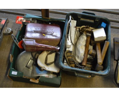 Two boxes of tools and sundries 