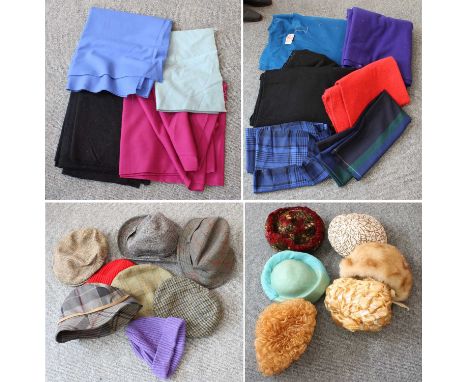 Assorted Modern Mainly Ladies Costume, Accessories and Fabric Lengths comprising several pairs of Prada loafers and sandals, 