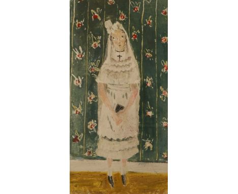 French School (20th Century)"The Confirmation"Indistinctly signed and inscribed, watercolour, together with further lithograp