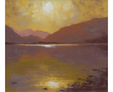 Terry Logan (Contemporary) "Derwent Water" Signed, pastel; together with two signed watercolours by the same artist, "Butterm