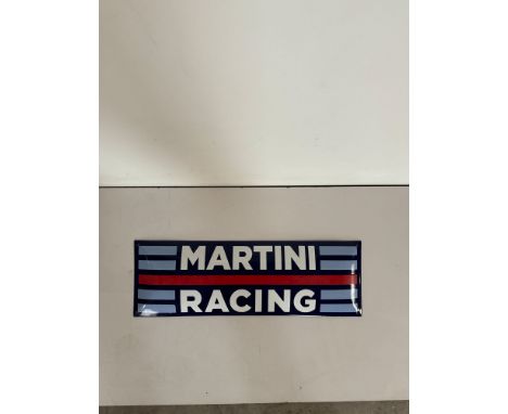 Martini Racing enamel sign. Reproduction. Dimensions (H x W x D): 20 x 60 x 1 cm. Condition: Excellent. Location: The Netherl