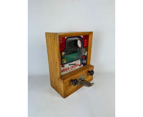 Kicker &amp; Catcher Coin-Op American Football Arcade Game. The design is almost exactly the same as the J. F. Frantz MFG. Co