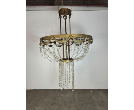 Large vintage Italian style chandelier from the Grand Cafe in Utrecht, The Netherlands. Comes from a set of 3 chandeliers, th