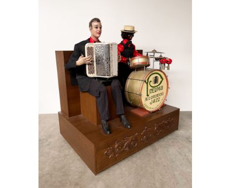 MIDI Decap "Double Tino" orchestrion automata with original figures by J. Bodson. The accordion player was made in the likene