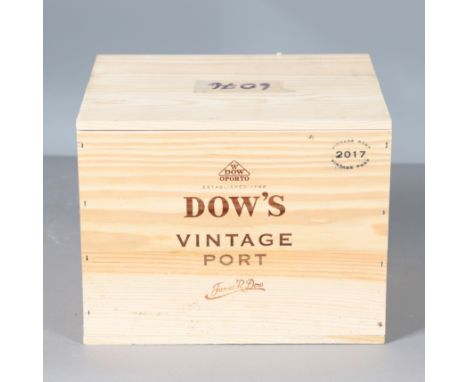 12 bottles of Dow's Vintage Port 2017, 375ml and in an unopened wooden case. Case 33cms by 29cms *Part of a large private col