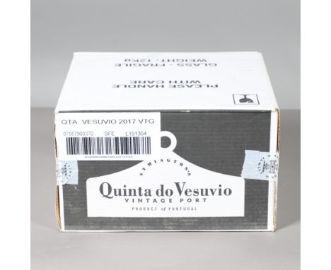 6 bottles of Quinta do Vesuvio Vintage Port 2017, 750ml and in an unopened cardboard box. Box 35cms by 32cms *Part of a large