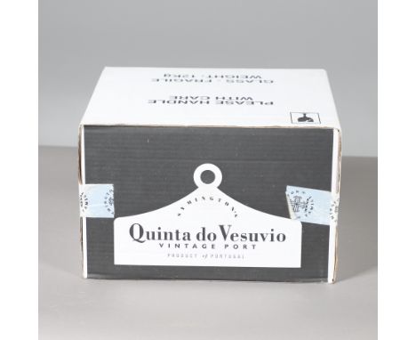 6 bottles of Quinta do Vesuvio Vintage Port 2015, 750ml and in an unopened cardboard box. Box 35cms by 32cms *Part of a large