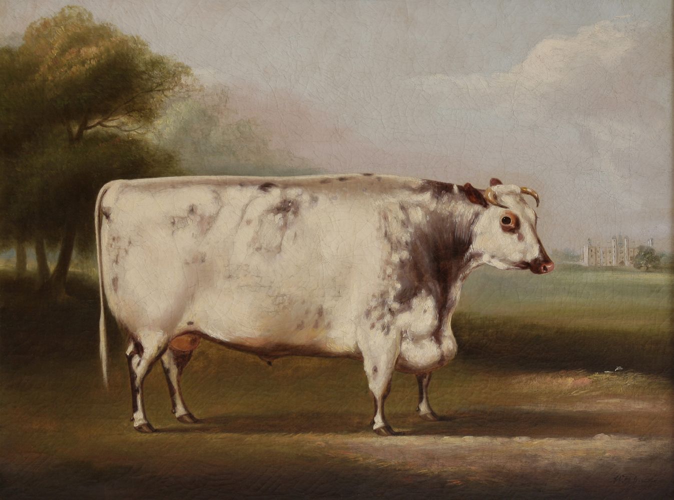 William Henry Davis (1783-1865)A SHORTHORN OX IN A PARK, POSSIBLY ...