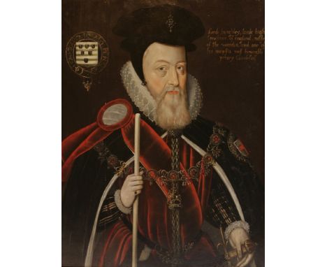 Follower of Marcus Gheeraerts the Younger (Flemish, 1561-1635)PORTRAIT OF WILLIAM CECIL, LORD BURGHLEY (1520-1598), HALF LENG