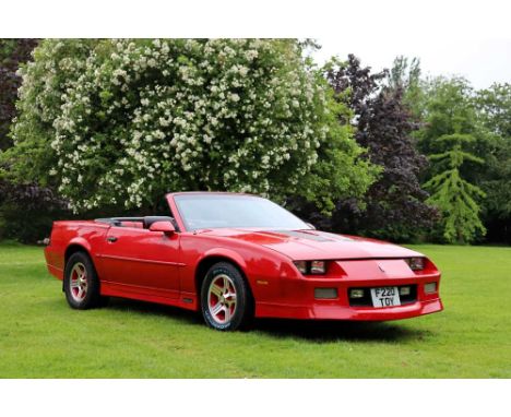 Registration No: F220 TOY  Chassis No: 1G1FP31E7KL119286  MOT: June 2025Desirable IROC version of the second-generation Camar