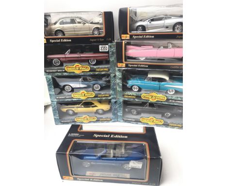 A Collection of American Muscle Cars and Maisto 1:18 Scale. All boxed.