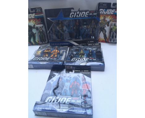 A Collection of Carded G.I. Joe Figures. Including Low-Light vs Night-Viper. Lady Jaye Vs Baroness etc.