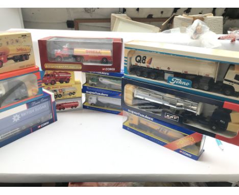 A Box Containing a Collection of Corgi Superhaulers. Dinky and Joal Compact all boxed.