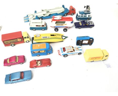 A Collection of Corgi Vehicles including Lunar Bug. E.R.F. Moorhouses Jams. Karrie â€˜Bantamâ€™ Car Transporter and others.(C