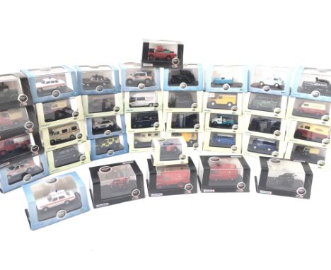 40 x Oxford Boxed Vehicles including Fire. Commercials etc. All boxed. 1:76 Scale.