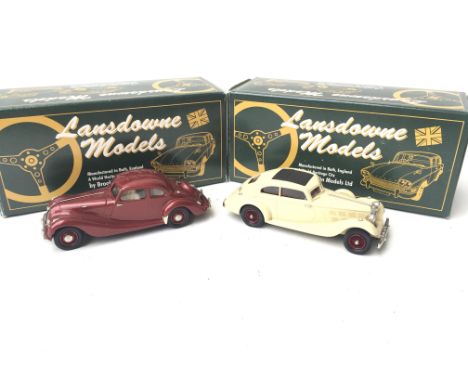 2 X Lansdowne Models. LDM 31 1947 Bristol 400 And LDM 29 1935 Triumph Vitesse Flow-Free. Both Boxed 1:24 Scale.