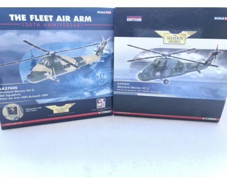 2 X Boxed Corgi Westland Wessex Helicopters Scale 1:72. # AA37606 and #AA37603.(2)