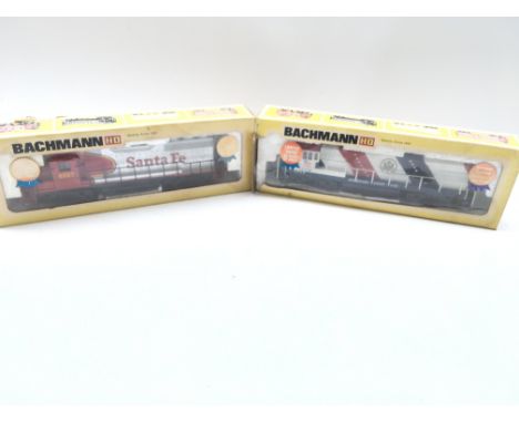 2 x Bachmann HO Scale Locomotives. Including “EMD” GP 40 Diesel Santa Fe #0567 and U36B Diesel “sprit Of 76” Seaboard Coastli