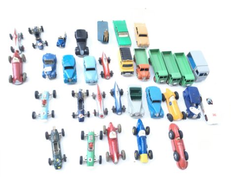 A Collection of Dinky. Corgi. Marx Vehicles including Trucks and Racing Cars.(C21).
