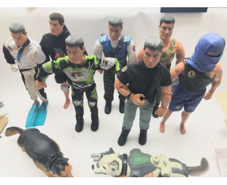 2 X Boxes containing a Collection of Modern Action Men and accessories.including a Vintage armoured Car.(2)