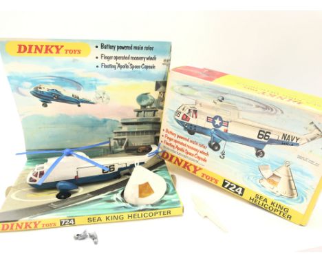 A Boxed Dinky Sea King Helicopter #724. Damaged Rotas.