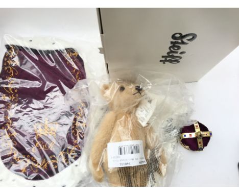 A Boxed and Sealed Steiff “Queen Elizabeth ll Coronation Teddy Bear” Danbury Mint Limited Edition.