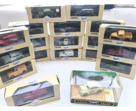 A Collection of Boxed Corgi Morris Minors.