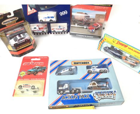 A Corgi Police Set #j3140. A Johnny Lightning Starsky &amp; Hutch Set. Impy Major Cab And Chassis. All boxed.