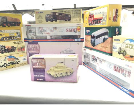 A Box Containing a Collection of Boxed corgi Classics including wwII Collection.