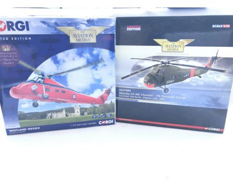 2 X Boxed Corgi Westland Wessex Helicopters Scale 1:72. #AA37609 and #AA37604.(2)