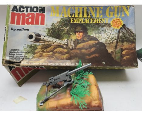 A Vintage Action Man Machine Gun Emplacement. Boxed.
