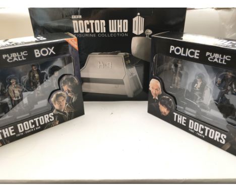 3 X Doctor Who EagleMoss Figurine Sets including a Rare K-9 MK 1. All boxed.