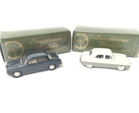 2 X Lansdowne Models. LDM 15 1965 Rover P5 MK II and LD 7 1954 Ford Zephyr Zodiac both Boxed.1:43 Scale.