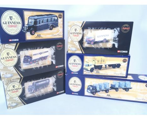 A Box Containing A Collection of Corgi Classics. Guinness Trucks. All boxed.