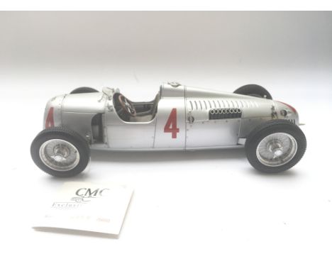 A CMC Exclusive Models Auto Union Type C Sieger GP Deutschland 1936 Scale 1:18 boxed.