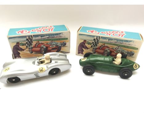 2 X Crescent Toys Vehicles. A Connaught 2 Litre Grand Prix Racing Car # 1287 and a Mercedes Benz 2.5 Litre Grand Prix Racing 