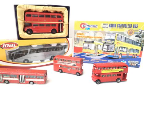 A Collection of Buses including a Corgi Golden Jubilee. A Joal Auto buss. Remote Controlled bus and 3 Loose.