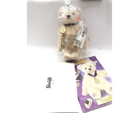 A Boxed and Sealed Steiff Dimond Jubilee Bear by Danbury Mint.