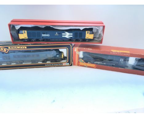 3 X 00 Gauge Locomotives 2 Boxed a Mainline and Hornby and a loose Lima. A King Henry VIII # 6013. A Br 45053 and a BR 50043 