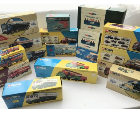 A Box Containing a Collection of Corgi Classic lorry's all boxed.
