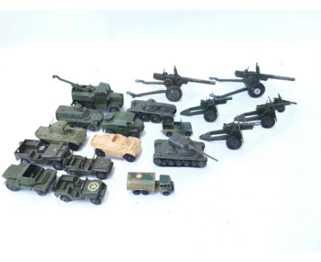 A Collection of Military Vehicles and Field Guns. Including Dinky. Britainâ€™s. Etc.(M13 B)