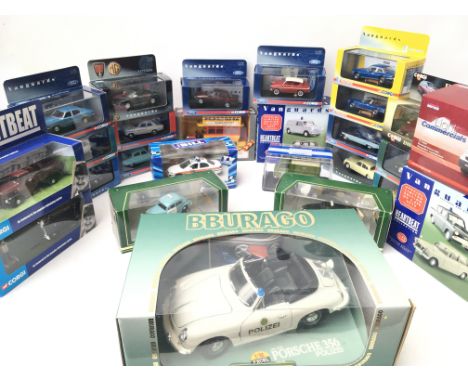 A Box Containing a Collection of Vanguards. Corgi and Burago. All Boxed.