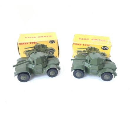 2 X Boxed Dinky Armoured Cars. #670