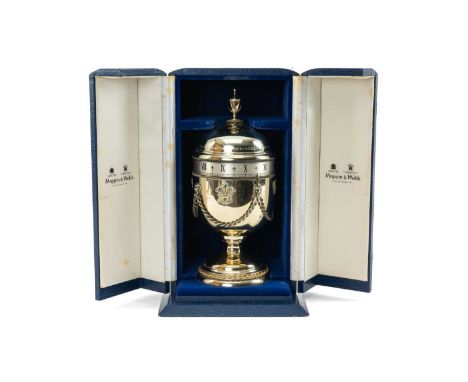 RARE SILVER MAPPIN & WEBB 'PRINCE OF WALES' URN CLOCK, Limited Edition (134/210), to commemorate The Royal Wedding on 29th Ju